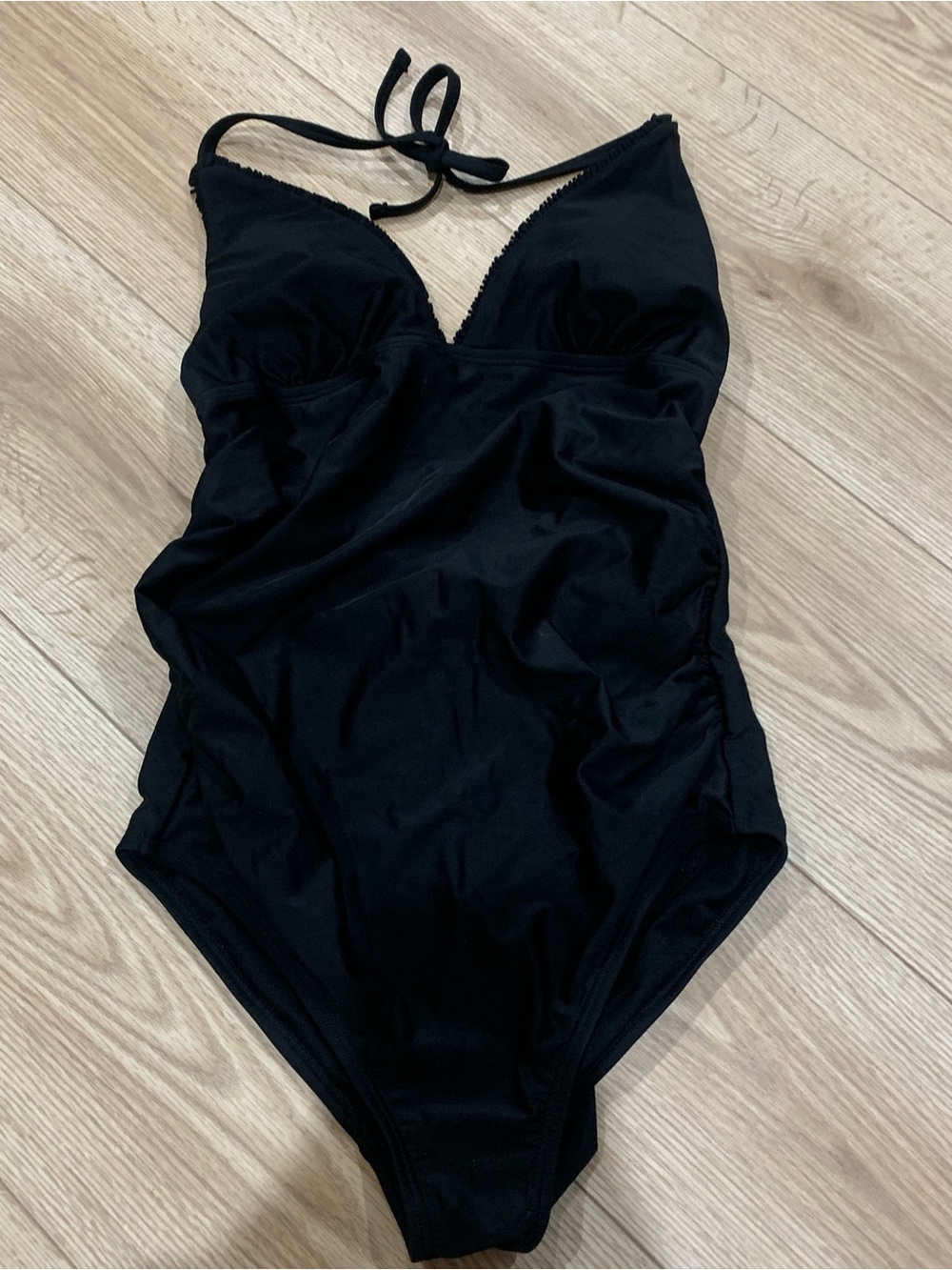 LIKE NEW Pinkblush Maternity Black One-Piece Swimsuit